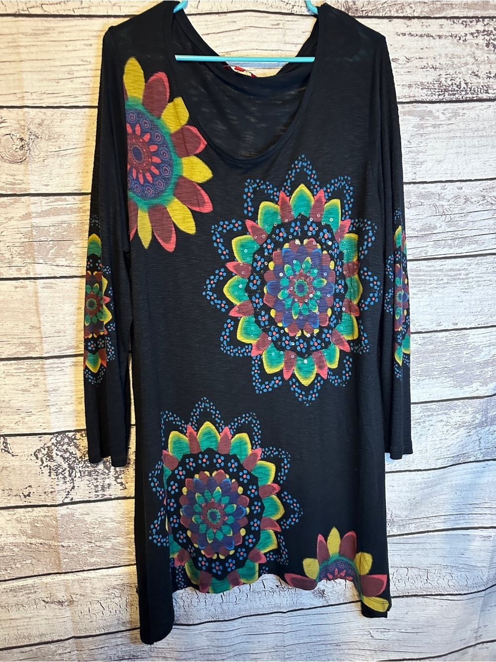 Joe Browns Boho Floral Mandala Tunic Dress Top US 16